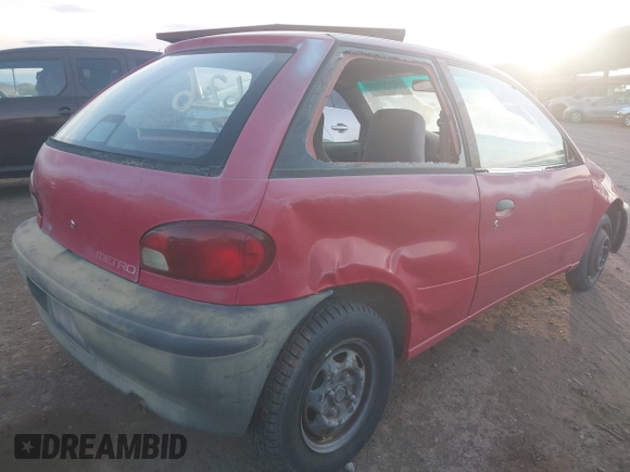 1996 Chevrolet Metro with VIN 2C1MR2269T6774342, listed as a IAAI auction lot 42196255 with 142,330 mi miles and . Bid and sale history available at DreamBid. Image 4.