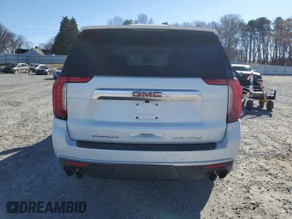 2023 GMC Yukon XL Denali with VIN 1GKS2JKL4PR349768, listed as a Copart auction lot 46332795 with 11,577 mi miles and Salvage Title. Bid and sale history available at DreamBid. Image 6.