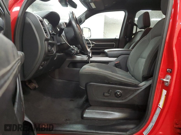 2021 Ram 1500 Big Horn with VIN 1C6SRFBT6MN771958, listed as a Copart auction lot 56236575 with 76,090 mi miles and Salvage title. Bid and sale history available at DreamBid. Image 7.