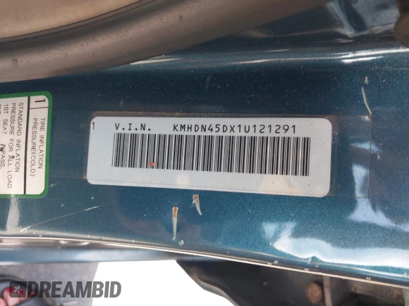 2001 Hyundai Elantra GLS z VIN KMHDN45DX1U121291, wystawiony jako IAAI lot #42551283 z przebiegiem 140 236 mil mil oraz . Historia ofert i sprzedaży dostępna na DreamBid. Obrazek 9.