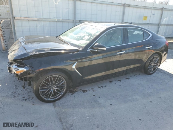 2019 Genesis G70 2.0T Advanced with VIN KMTG34LA6KU031624, listed as a Copart auction lot 42778384 with 68,370 mi miles. Bid and sale history available at carsss.com. Image 1.
