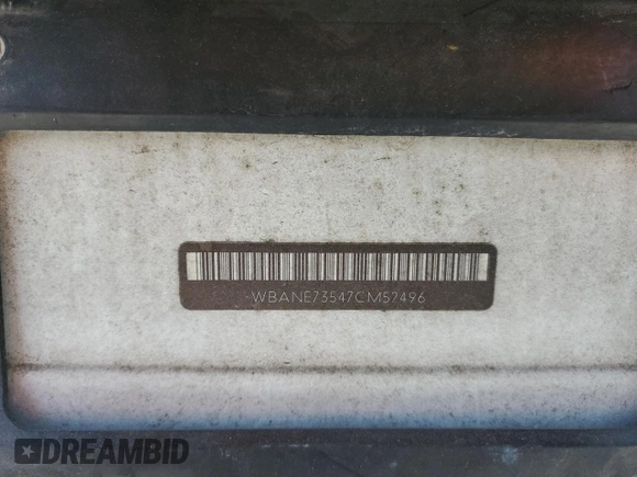 2013 BMW 5 Series 535i xDrive with VIN WBAFU7C5XDDU66464, listed as a Copart auction lot 62355345 with Not provided miles and Salvage title. Bid and sale history available at DreamBid. Image 12.