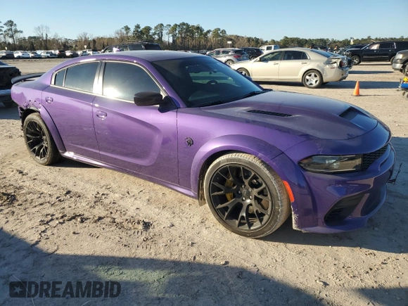 2023 Dodge Charger SRT Hellcat Widebody Jailbreak with VIN 2C3CDXL97PH585769, listed as a Copart auction lot 42298925 with 5,388 mi miles and Salvage Title. Bid and sale history available at carsss.com. Image 4.