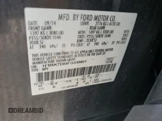 2015 Ford Explorer XLT with VIN 1FM5K7D84FGA99801, listed as a Copart auction lot 54757755 with 120,428 mi miles and Salvage Title. Bid and sale history available at DreamBid. Image 14.