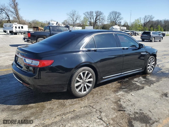 2017 Lincoln Continental Livery with VIN 1LN6L9UK8H5621014, listed as a Copart auction lot 52145875 with 50,842 mi miles and Salvage Title. Bid and sale history available at carsss.com. Image 3.