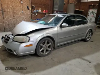 2003 Nissan Maxima SE z VIN JN1DA31AX3T430437, wystawiony jako Copart lot #48408845 z przebiegiem Nie podano mil oraz Szkoda całkowita • Salvage title. Historia ofert i sprzedaży dostępna na DreamBid. Obrazek 1.