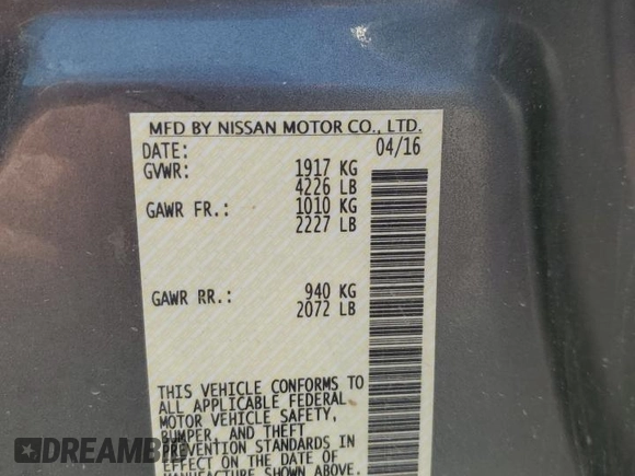 2016 Nissan Altima SL with VIN 1N4AL3AP7GC222218, listed as a Copart auction lot 52319085 with 253,654 mi miles and Clean title. Bid and sale history available at DreamBid. Image 13.