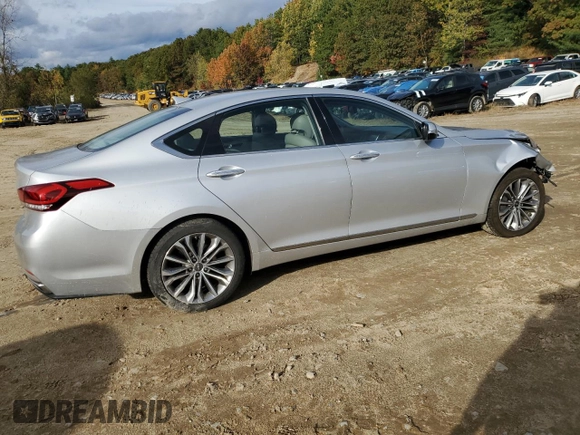 2017 Genesis G80 3.8L with VIN KMHGN4JE2HU201321, listed as a Copart auction lot 75986504 with 79,064 mi miles and Salvage Title. Bid and sale history available at carsss.com. Image 3.