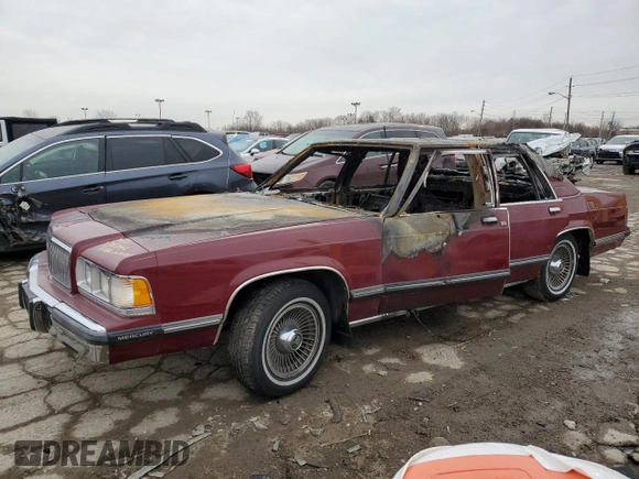 1989 Mercury Grand Marquis GS z VIN 2MEBM74F2KX698022, wystawiony jako Copart lot #44941735 z przebiegiem Nie podano mil oraz Nie do naprawy • Non repairable. Historia ofert i sprzedaży dostępna na DreamBid. Obrazek 1.