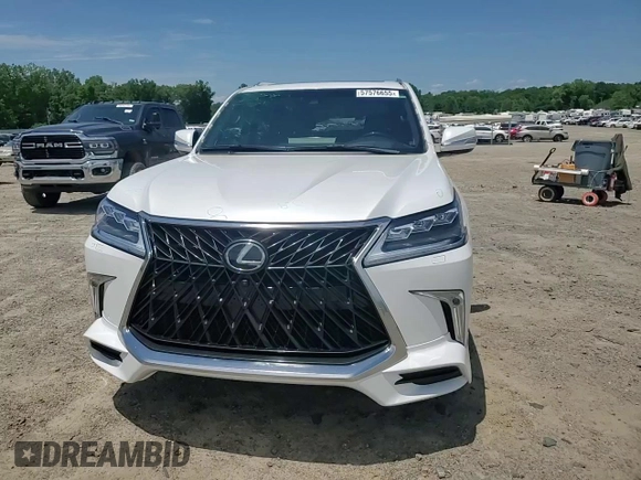 2020 Lexus LX 570 with VIN JTJDY7AX3L4320650, listed as a Copart auction lot 57576655 with 82,762 mi miles and Salvage title. Bid and sale history available at DreamBid. Image 14.