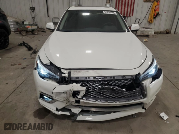 2022 Infiniti Q50 Luxe z VIN JN1EV7BR7NM340311, wystawiony jako Copart lot #53694445 z przebiegiem 12 308 mil mil oraz Szkoda całkowita • Salvage title. Historia ofert i sprzedaży dostępna na DreamBid. Obrazek 5.