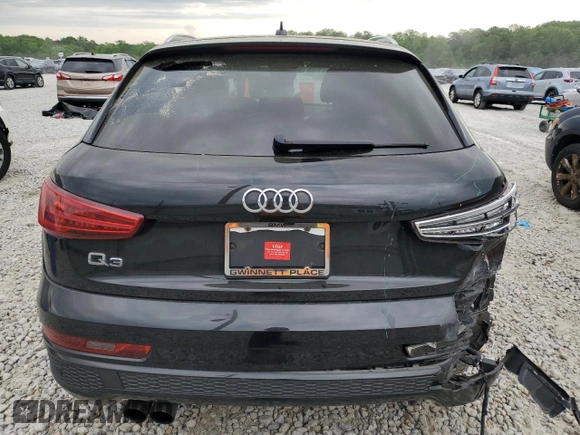 2018 Audi Q3 Premium with VIN WA1BCCFS3JR016128, listed as a Copart auction lot 53683375 with 71,172 mi miles and Salvage title. Bid and sale history available at DreamBid. Image 6.