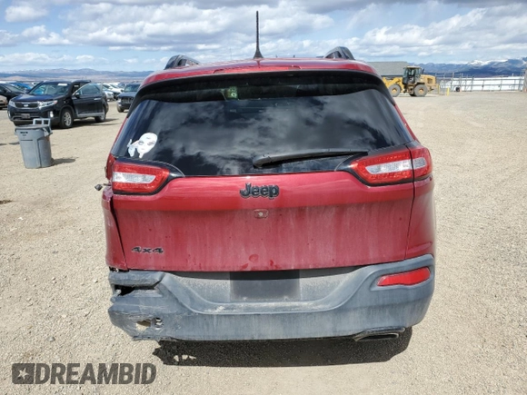 2016 Jeep Cherokee Limited with VIN 1C4PJMDS8GW354225, listed as a Copart auction lot 52213875 with 87,276 mi miles and Salvage title. Bid and sale history available at DreamBid. Image 6.