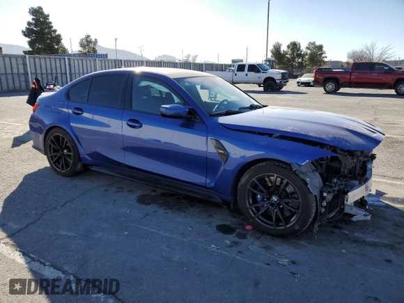 2021 BMW M3 with VIN WBS53AY07MFL43939, listed as a Copart auction lot 42085465 with 55,003 mi miles and Salvage title. Bid and sale history available at DreamBid. Image 4.