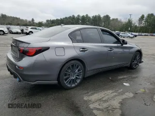 2015 Infiniti Q50 with VIN JN1BV7AR5FM421247, listed as a Copart auction lot 53266115 with 63,820 mi miles and Salvage Title. Bid and sale history available at carsss.com. Image 3.