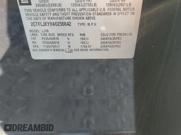 2010 GMC Terrain SLT-2 z VIN 2CTFLJEY8A6236642, wystawiony jako Copart lot #89079645 z przebiegiem 202 861 mil mil oraz Czysty tytuł • Clean title. Historia ofert i sprzedaży dostępna na DreamBid. Obrazek 13.