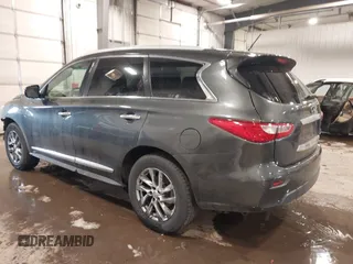 2013 Infiniti JX35 with VIN 5N1AL0MM9DC302346, listed as a IAAI auction lot 41731095 with 118,752 mi miles. Bid and sale history available at carsss.com. Image 3.