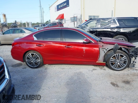 2015 Infiniti Q50 Premium with VIN JN1BV7AP1FM340227, listed as a IAAI auction lot 41662965 with 129,766 mi miles. Bid and sale history available at carsss.com. Image 14.