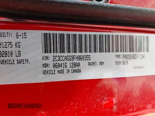 2015 Chrysler 300 with VIN 2C3CCAGG9FH860355, listed as a IAAI auction lot 40080685 with 130,074 mi miles. Bid and sale history available at carsss.com. Image 9.