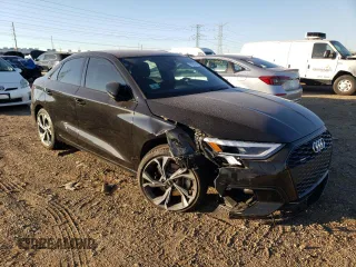 2023 Audi A3 Premium with VIN WAUGUDGY8PA143785, listed as a Copart auction lot 76921593 with 1,475 mi miles. Bid and sale history available at carsss.com. Image 4.
