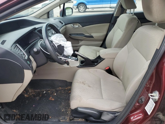 2015 Honda Civic LX with VIN 19XFB2F55FE277908, listed as a Copart auction lot 59077815 with 115,365 mi miles and Salvage title. Bid and sale history available at DreamBid. Image 7.