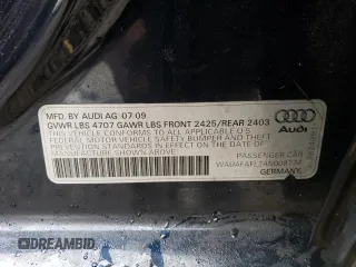 2010 Audi A4 2.0T Premium with VIN WAUAFAFL2AN008774, listed as a Copart auction lot 42754175 with 166,259 mi miles and Salvage Title. Bid and sale history available at carsss.com. Image 13.