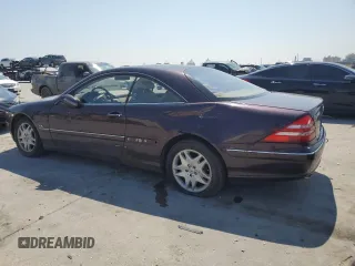 2000 Mercedes-Benz CL 500/600 with VIN WDBPJ75JXYA006219, listed as a Copart auction lot 68355704 with 106,740 mi miles and Salvage Title. Bid and sale history available at DreamBid. Image 2.