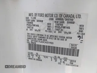 2003 Ford F-150 with VIN 2FTRX17L63CA31923, listed as a IAAI auction lot 41778818 with 107,600 mi miles and . Bid and sale history available at DreamBid. Image 9.