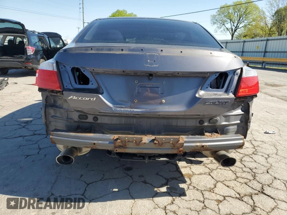 2014 Honda Accord Sedan Sport with VIN 1HGCR2F51EA178956, listed as a Copart auction lot 53116995 with 106,687 mi miles and Salvage Title. Bid and sale history available at carsss.com. Image 6.