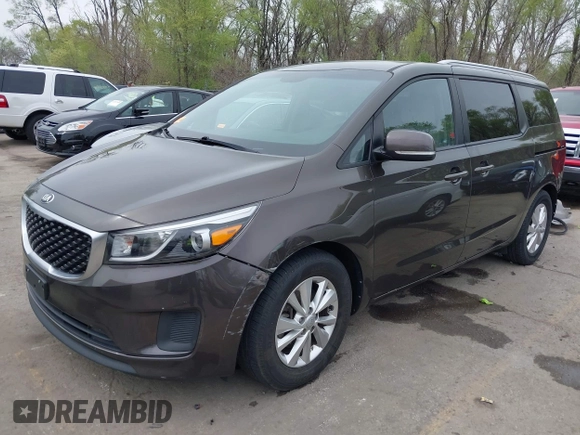 2016 Kia Sedona LX with VIN KNDMB5C17G6093362, listed as a IAAI auction lot 41996581 with 107,160 mi miles and . Bid and sale history available at DreamBid. Image 20.