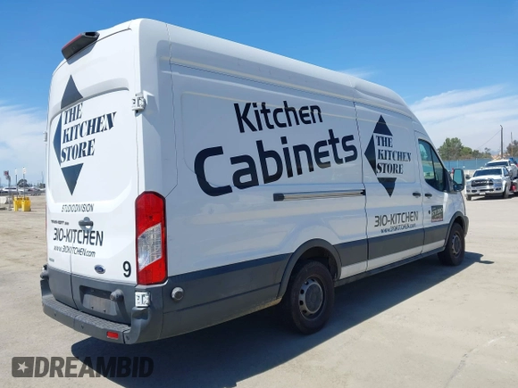2018 Ford Transit Cargo with VIN 1FTBW3XGXJKB34600, listed as a IAAI auction lot 42017817 with 116,399 mi miles. Bid and sale history available at carsss.com. Image 4.