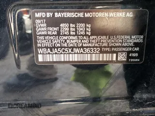 2018 BMW 5 Series 530i z VIN WBAJA5C5XJWA36332, wystawiony jako Copart lot #47810135 z przebiegiem 131 011 mil mil oraz Szkoda całkowita • Salvage title. Historia ofert i sprzedaży dostępna na DreamBid. Obrazek 13.