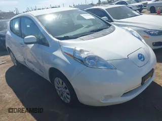 2016 Nissan LEAF S with VIN 1N4AZ0CP9GC307135, listed as a IAAI auction lot 41991588 with 50,834 mi miles. Bid and sale history available at carsss.com. Image 1.