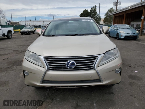 2013 Lexus RX 450h with VIN JTJZB1BA3D2008890, listed as a Copart auction lot 49958315 with 201,231 mi miles and Salvage title. Bid and sale history available at DreamBid. Image 5.