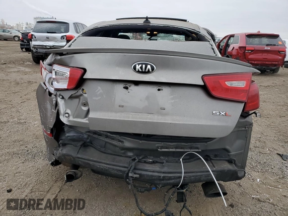 2015 Kia Optima SXL Turbo with VIN 5XXGR4A65FG458168, listed as a Copart auction lot 44966795 with 55,055 mi miles and Non Repairable. Bid and sale history available at DreamBid. Image 6.