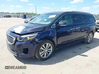 2018 Kia Sedona SX-L with VIN KNDME5C13J6376291, listed as a IAAI auction lot 40391638 with 109,077 mi miles and . Bid and sale history available at carsss.com. Image 2.