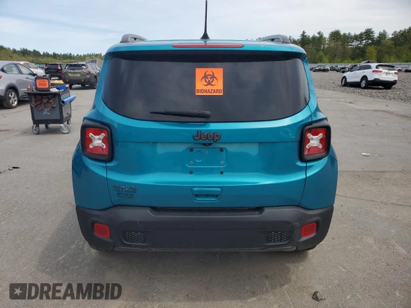 2021 Jeep Renegade 80th Anniversary with VIN ZACNJDBB3MPN31456, listed as a Copart auction lot 56538105 with Not provided miles and Salvage title. Bid and sale history available at DreamBid. Image 6.