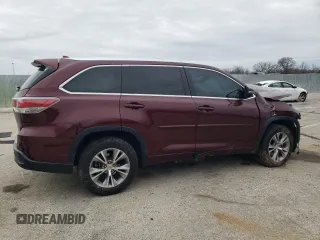 2015 Toyota Highlander XLE z VIN 5TDKKRFH8FS107212, wystawiony jako Copart lot #51064115 z przebiegiem 149 775 mil mil oraz Szkoda całkowita • Salvage title. Historia ofert i sprzedaży dostępna na DreamBid. Obrazek 3.