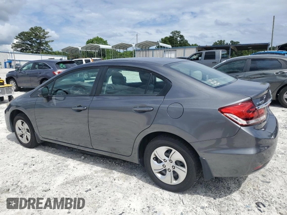 2013 Honda Civic LX with VIN 2HGFB2F58DH509100, listed as a Copart auction lot 60142585 with 154,973 mi miles and Salvage title. Bid and sale history available at DreamBid. Image 2.
