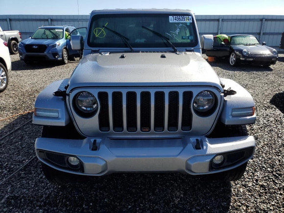 2021 Jeep Wrangler Unlimited Sahara High Altitude z VIN 1C4HJXEG5MW659306, wystawiony jako Copart lot #74563914 z przebiegiem Nie podano mil oraz Szkoda całkowita • Salvage title. Historia ofert i sprzedaży dostępna na DreamBid. Obrazek 5.