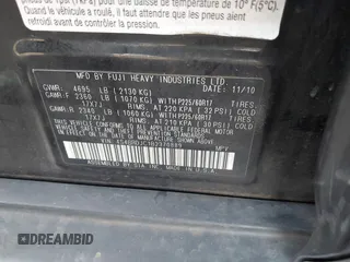 2011 Subaru Outback Limited z VIN 4S4BRDJC1B2370889, wystawiony jako IAAI lot #41490231 z przebiegiem Nie podano mil oraz . Historia ofert i sprzedaży dostępna na DreamBid. Obrazek 9.