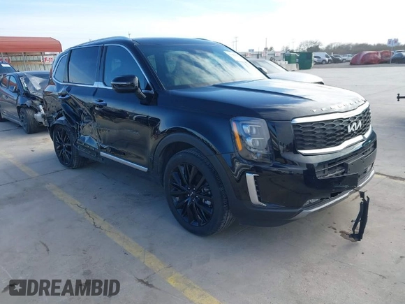 2022 Kia Telluride SX with VIN 5XYP54HC8NG318696, listed as a IAAI auction lot 41609437 with 38,263 mi miles and . Bid and sale history available at DreamBid. Image 1.