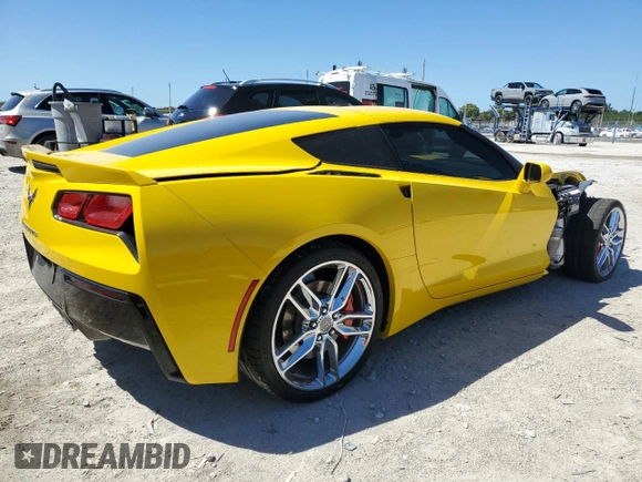 2015 Chevrolet Corvette Z51 3LT with VIN 1G1YM2D7XF5108382, listed as a Copart auction lot 49408375 with 20,266 mi miles and Salvage title. Bid and sale history available at DreamBid. Image 3.