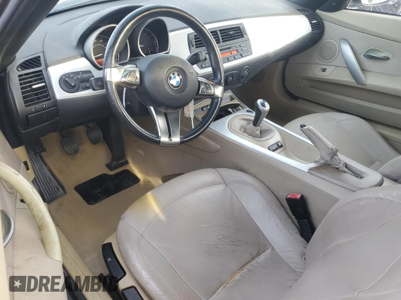 2006 BMW Z4 3.0i with VIN 4USBU33506LW58375, listed as a Copart auction lot 85711854 with 128,432 mi miles and Clean Title. Bid and sale history available at carsss.com. Image 8.