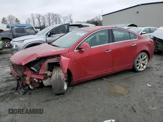 2013 Buick Regal GS with VIN 2G4GV5GV7D9223383, listed as a Copart auction lot 42602045 with 131,363 mi miles and Salvage Title. Bid and sale history available at carsss.com. Image 1.