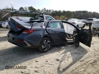 2024 Hyundai Elantra SEL with VIN KMHLS4DG2RU658538, listed as a Copart auction lot 45276324 with Not provided miles and Salvage title. Bid and sale history available at DreamBid. Image 3.