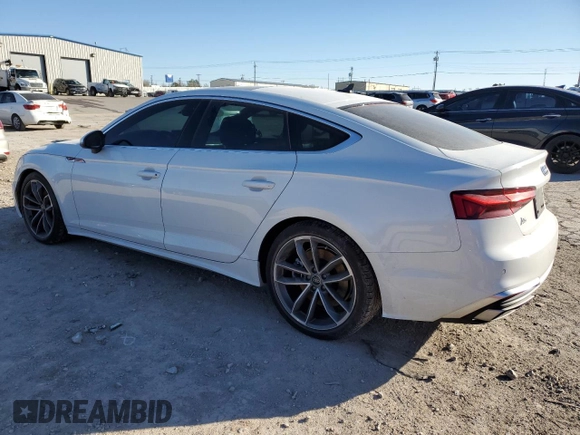 2023 Audi A5 Sportback S line Premium Plus with VIN WAUFACF53PA045351, listed as a Copart auction lot 38337454 with 9,512 mi miles. Bid and sale history available at carsss.com. Image 2.
