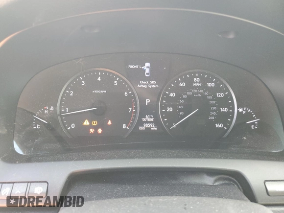 2016 Lexus LS 460 with VIN JTHBL5EF5G5141054, listed as a Copart auction lot 83382144 with 98,592 mi miles and Salvage title. Bid and sale history available at DreamBid. Image 9.