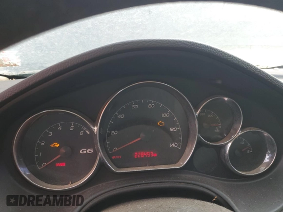 2005 Pontiac G6 GT with VIN 1G2ZH528254142595, listed as a Copart auction lot 47191785 with 228,493 mi miles and Salvage Title. Bid and sale history available at DreamBid. Image 9.
