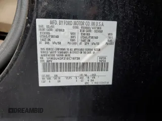 2001 Ford Excursion Limited z VIN 1FMSU43F31EC18728, wystawiony jako Copart lot #58974105 z przebiegiem 266 747 mil mil oraz Szkoda całkowita • Salvage title. Historia ofert i sprzedaży dostępna na DreamBid. Obrazek 12.